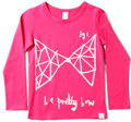 Minti Long Sleeve Tee Pretty Bow Hot Pink